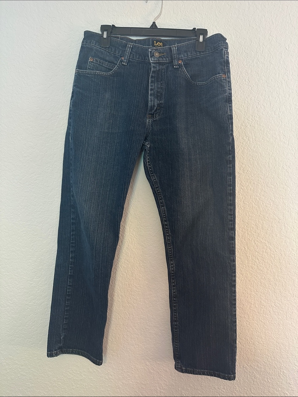 Lee Men's Straight Jeans - Dark Blue Denim